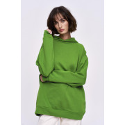 Basic Hoodie Green Women's Sweatshirt