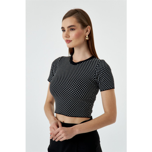 Basic Knitwear Black Crop