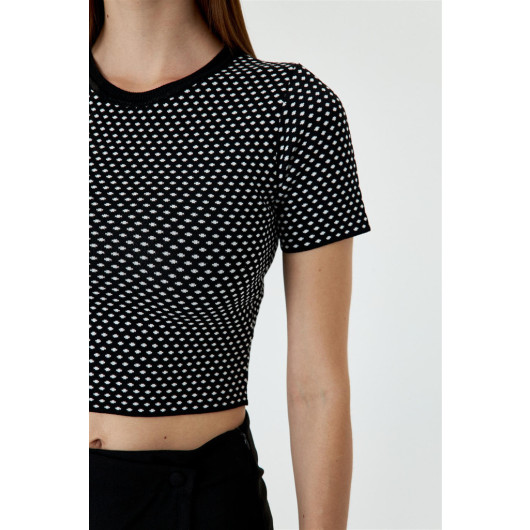 Basic Knitwear Black Crop