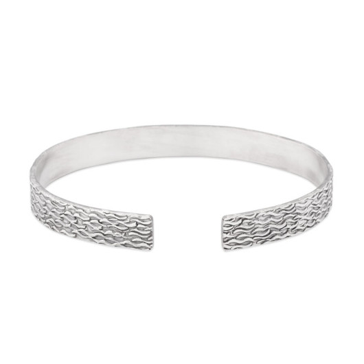 925 Silver Men's Bracelet With Flame Pattern