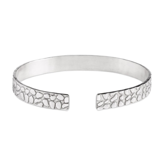 925 Silver Men's Bracelet With Stone Pattern