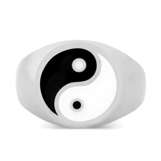 925 Sterling Silver Men's Yin Yang Ring