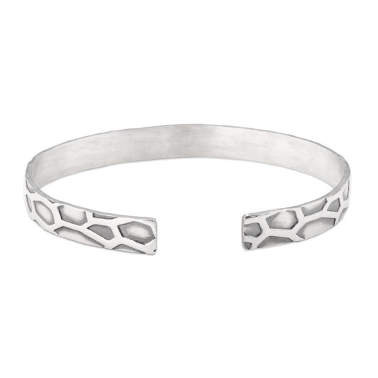 925 Silver Men's Bracelet With Dice Pattern