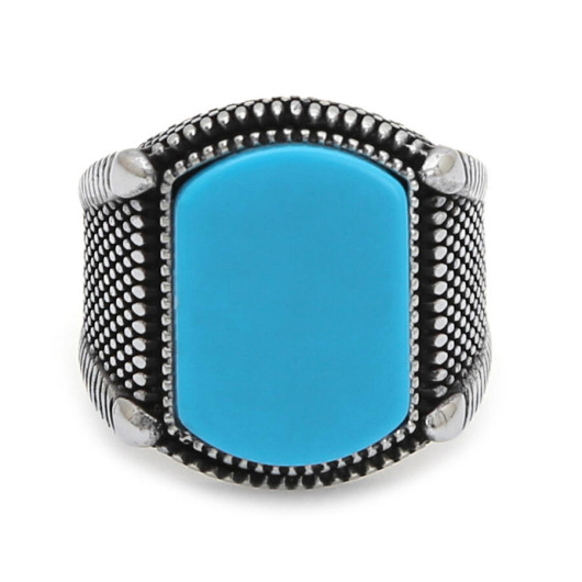 Men's 925 Silver Ring With Turquoise Stone