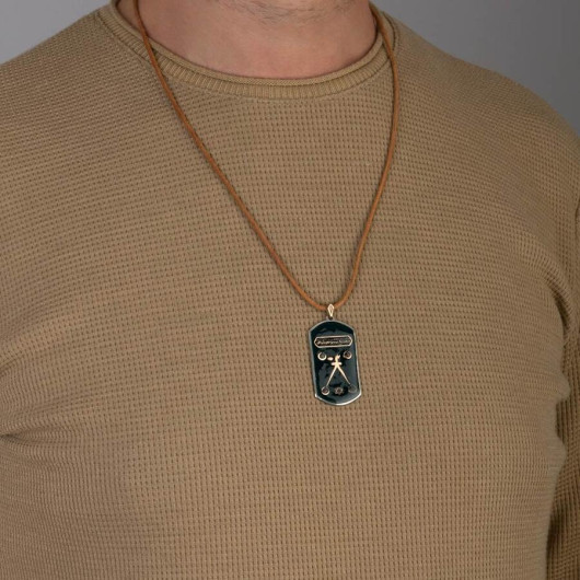 Barbaros Hayreddin Pasha Banner Men's Silver Tag Necklace