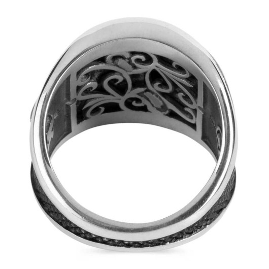 Fatih Sultan Mehmet Tugra Silver Conquest Ring