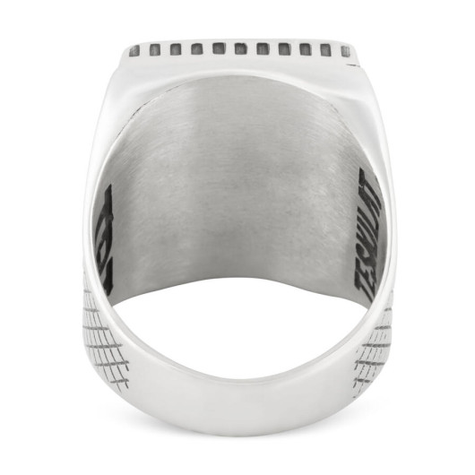 Organization Series Ring Licensed (Male 925 Sterling Silver, Star And Crescent Black)