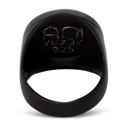 Squid Game Ring 925 Sterling Silver Men's Black Color