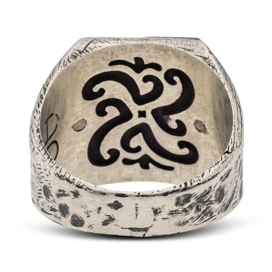 New Life Theme Stoneless Sterling Silver Men's Ring Customizable