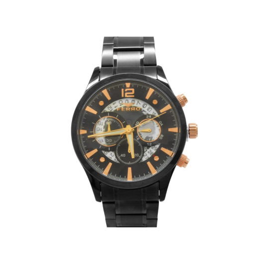 Ferro Steel Silicone Interchangeable Double Strap Men Wristwatch