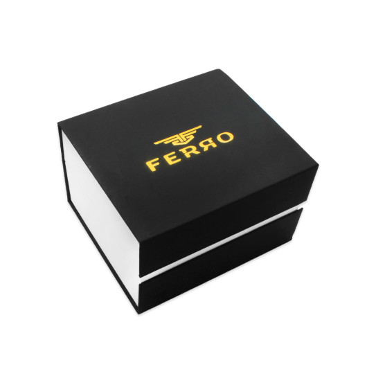 Ferro Yellow Color Silicone Strap Men Wristwatch