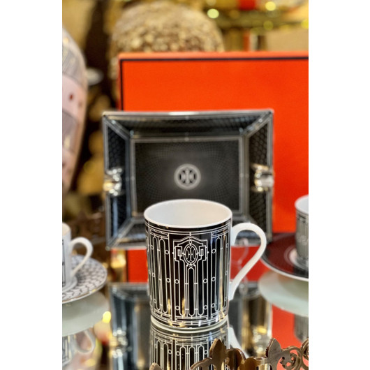 Art Deco Series Black Mug