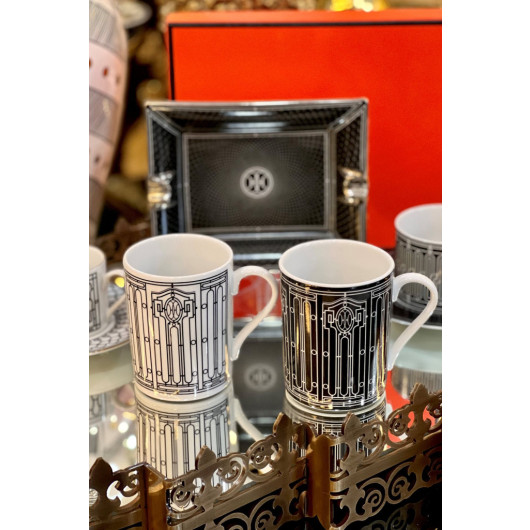 Art Deco Series Black Mug