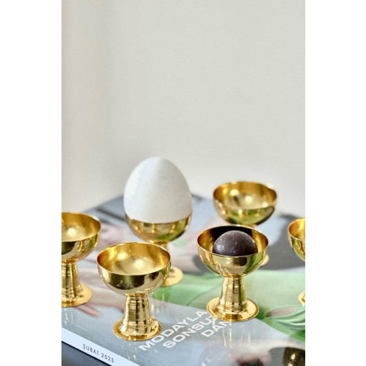 6 Pcs Gold Egg & Turkish Delight Holder