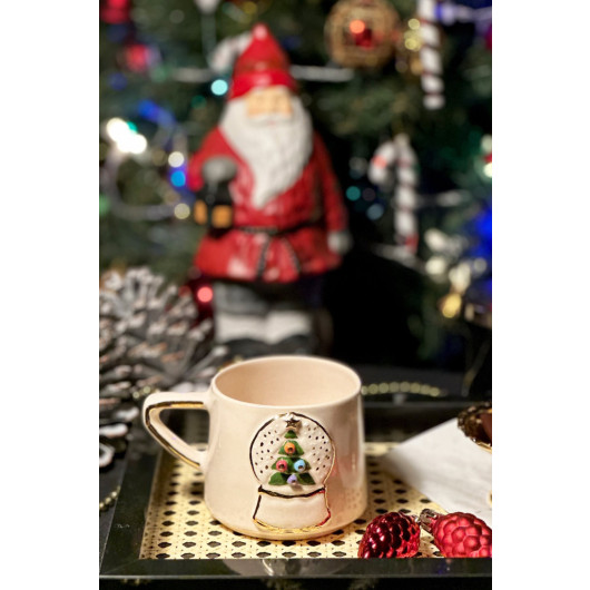 Pine Tree Snow Globe Mug