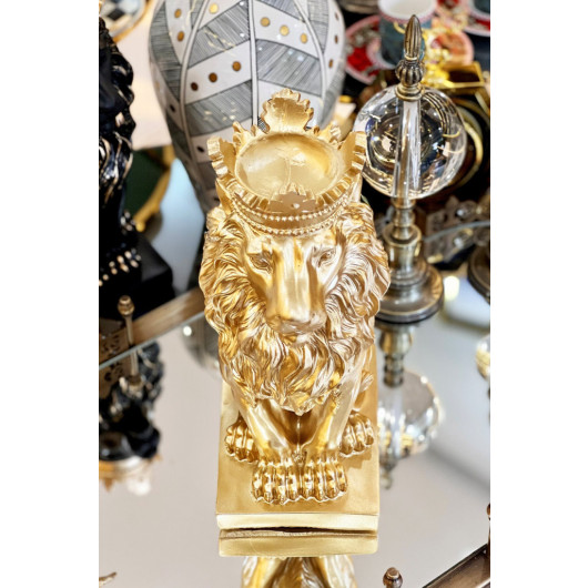 Gold Lion Figure Trinket