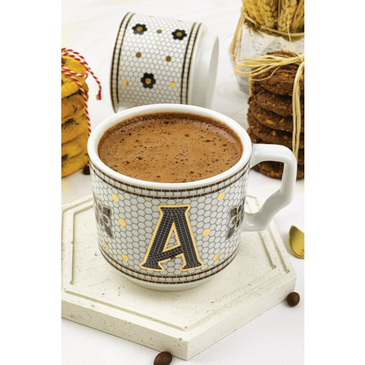 Hermony Monogram Porcelain Letter Mug - Letter A