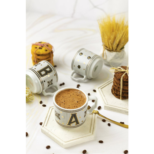 Hermony Monogram Porcelain Letter Mug - Letter A