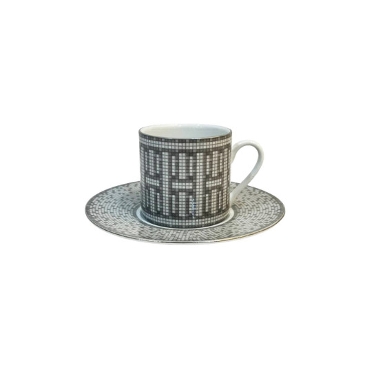 Mosaic Pattern Gray Single Cup Set