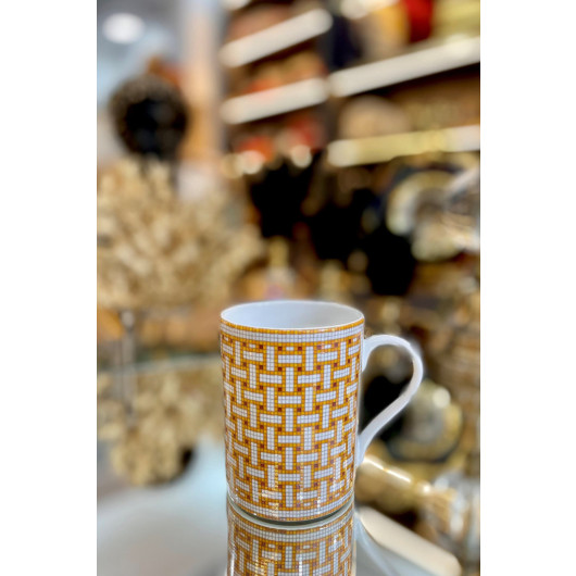 Mosaic Pattern Orange Mug