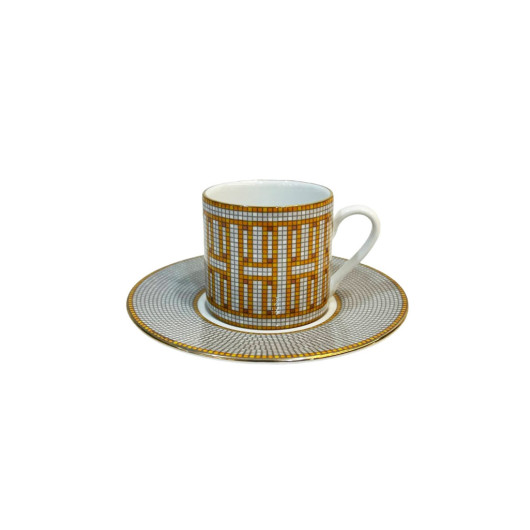 Mosaic Pattern Orange Single Cup Set