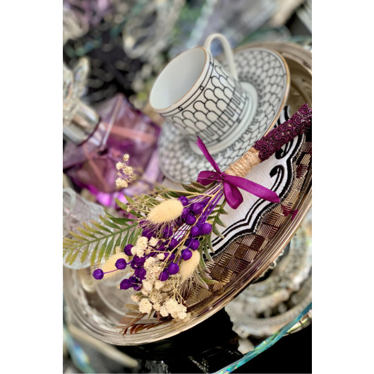 Round Checkered Silver Serving Tray