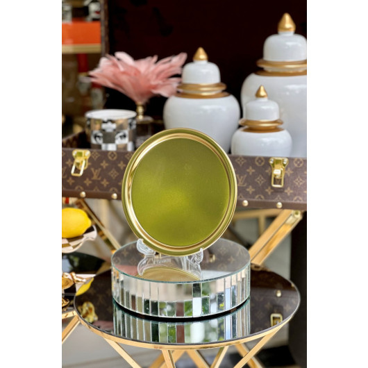 Round Gold Serving Tray