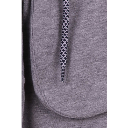 Boy's Sweatpants Gray Melange With Bag Pocket (1-4 Ages)