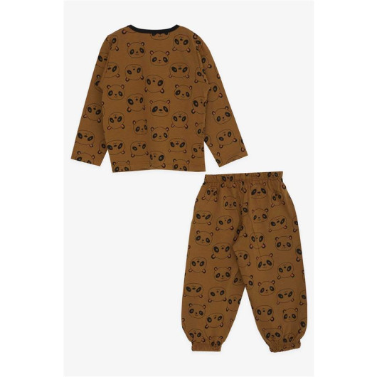 Baby Boy Pajamas Set Panda Pattern Light Brown (9 Months-3 Years)