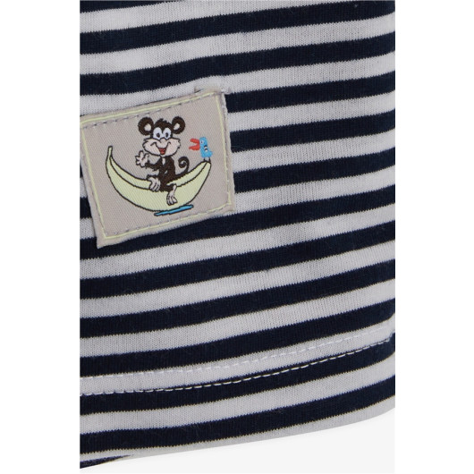 Baby Boy Long Sleeve T-Shirt Striped Navy (9 Months-3 Years)