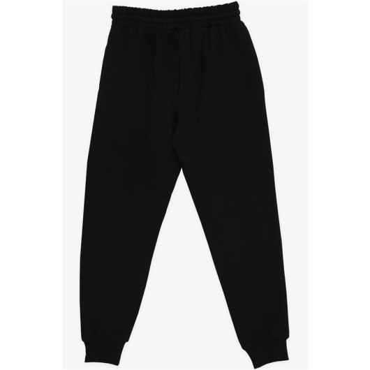 Boy's Sweatpants Printed Black (9 Years)