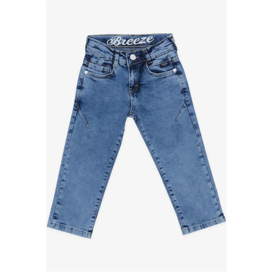 Boy's Jeans Blue With Embroidery Back Pockets (2-6 Years)