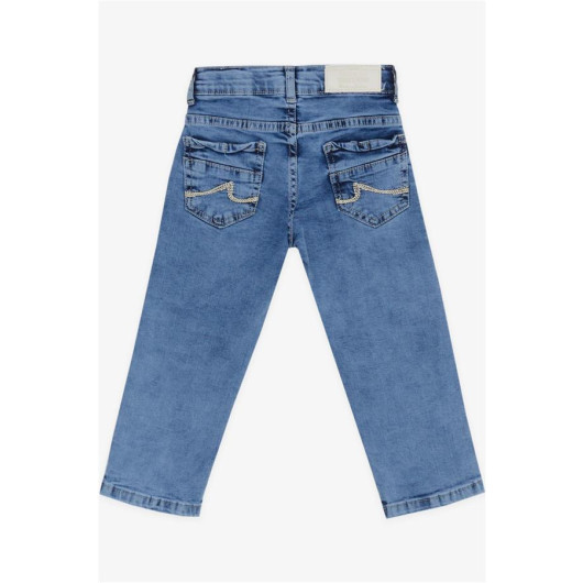 Boy's Jeans Blue With Embroidery Back Pockets (2-6 Years)