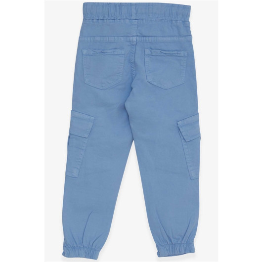 Boy's Jeans Light Blue (3-7 Years) With Elastic Waist Pocket