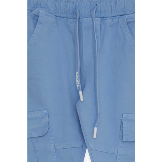 Boy's Jeans Light Blue (3-7 Years) With Elastic Waist Pocket