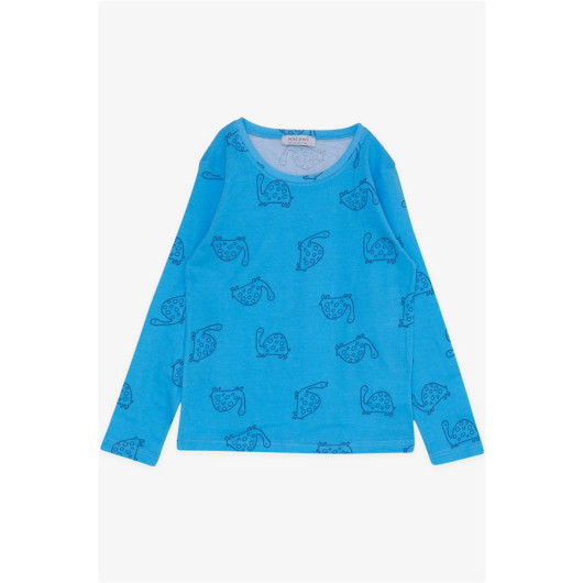 Boy's Pajama Set Turtle Patterned Blue (Age 1.5-5)