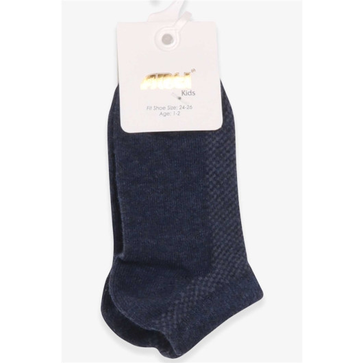 Boys Sporty Booties Socks Indigo (1-12 Ages)