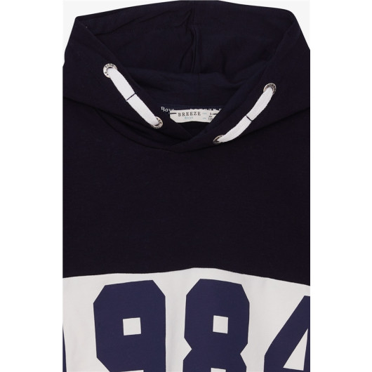 Boys' Sweatshirt Printed Navy Blue (8-14 Years)