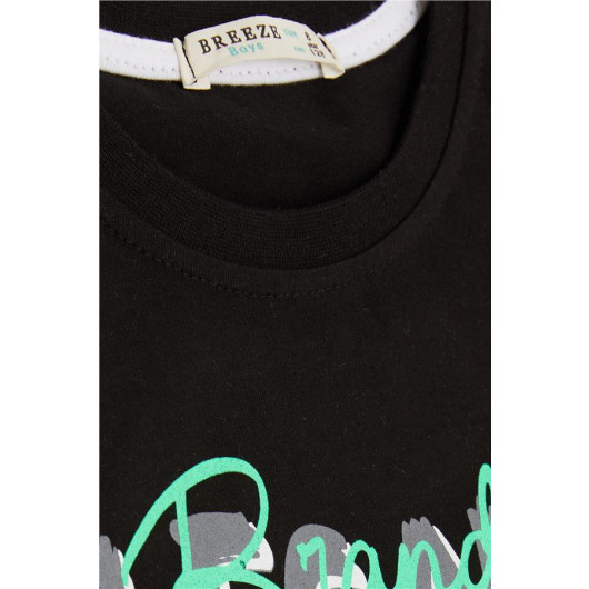 Boys T-Shirt Printed Color Black (8-14 Years)