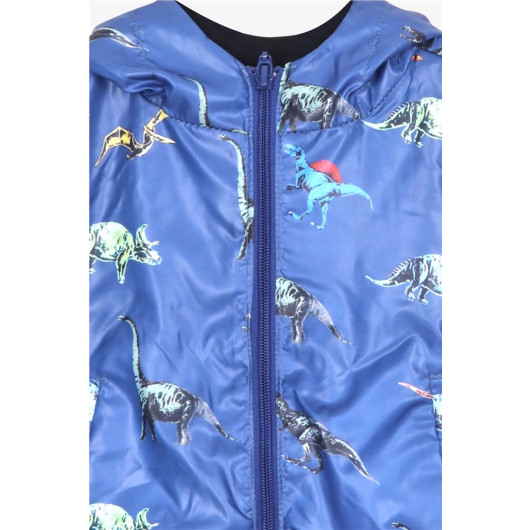 Boy Raincoat Dinosaur Patterned Sax (1-2 Years)