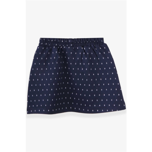 Girl's Skirt Silvery Bow Navy Blue (1.5-5 Years)