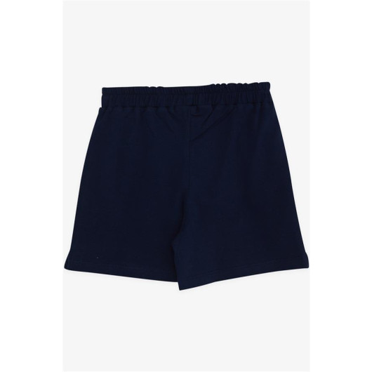 Girl Skirt Shorts Frilly Bow Navy Blue (1.5-5 Years)