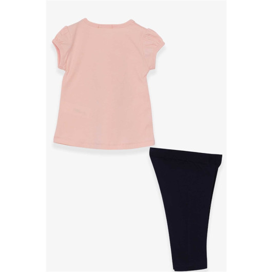 Girl's Capri Tights Set Girl's Printed Salmon (1.5-3 Years)