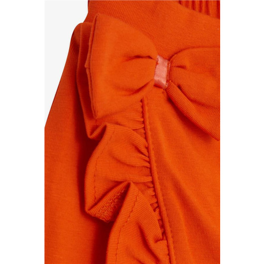 Girl Shorts Skirt Bow Frilly Orange (1.5-5 Years)