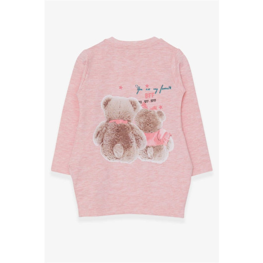 Girls Tunic Teddy Bear Printed Color Samon (1.5-5 Years)