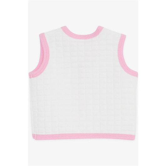 Baby Girl Vest Buttoned White (0-3-9 Months)