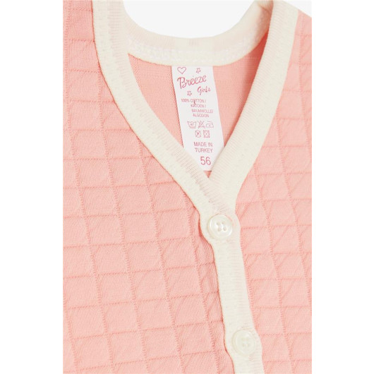 Baby Girl Vest Buttoned Salmon (0-3-9 Months)