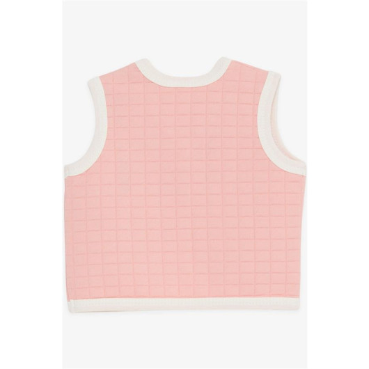 Baby Girl Vest Buttoned Salmon (0-3-9 Months)