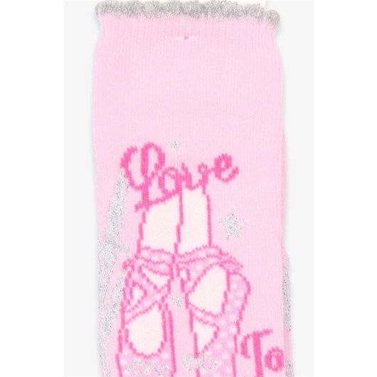 Girl's Socks Ballerina Shoes Patterned Powder (1-10 Years)