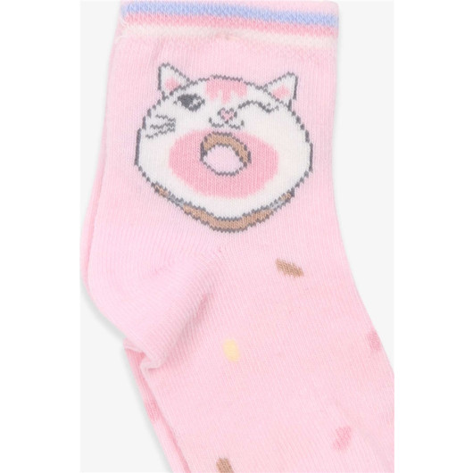 Girl's Socks Donut Patterned Powder (1-10 Years)